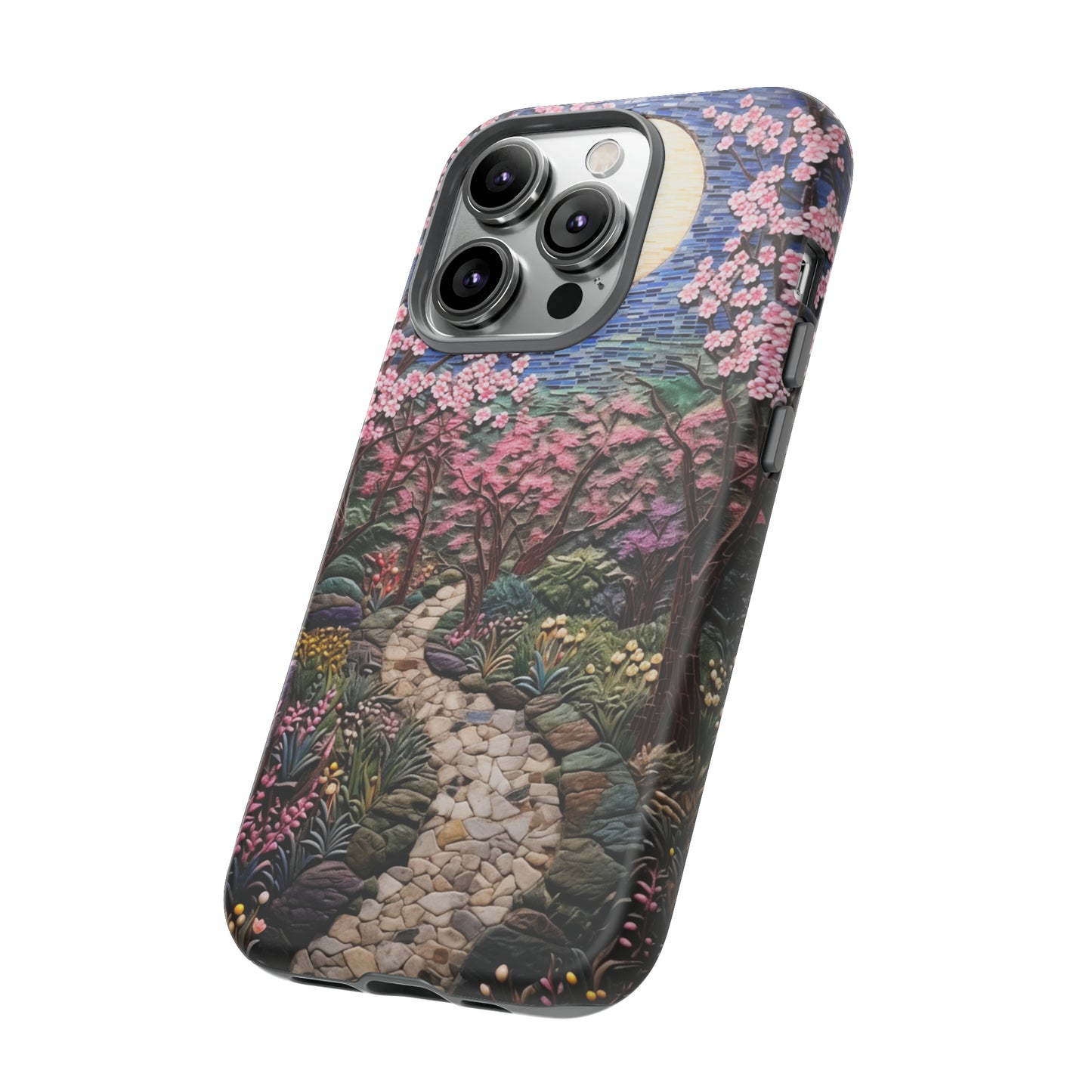 Floral night walk mosaic case for iPhone 14 Pro Max