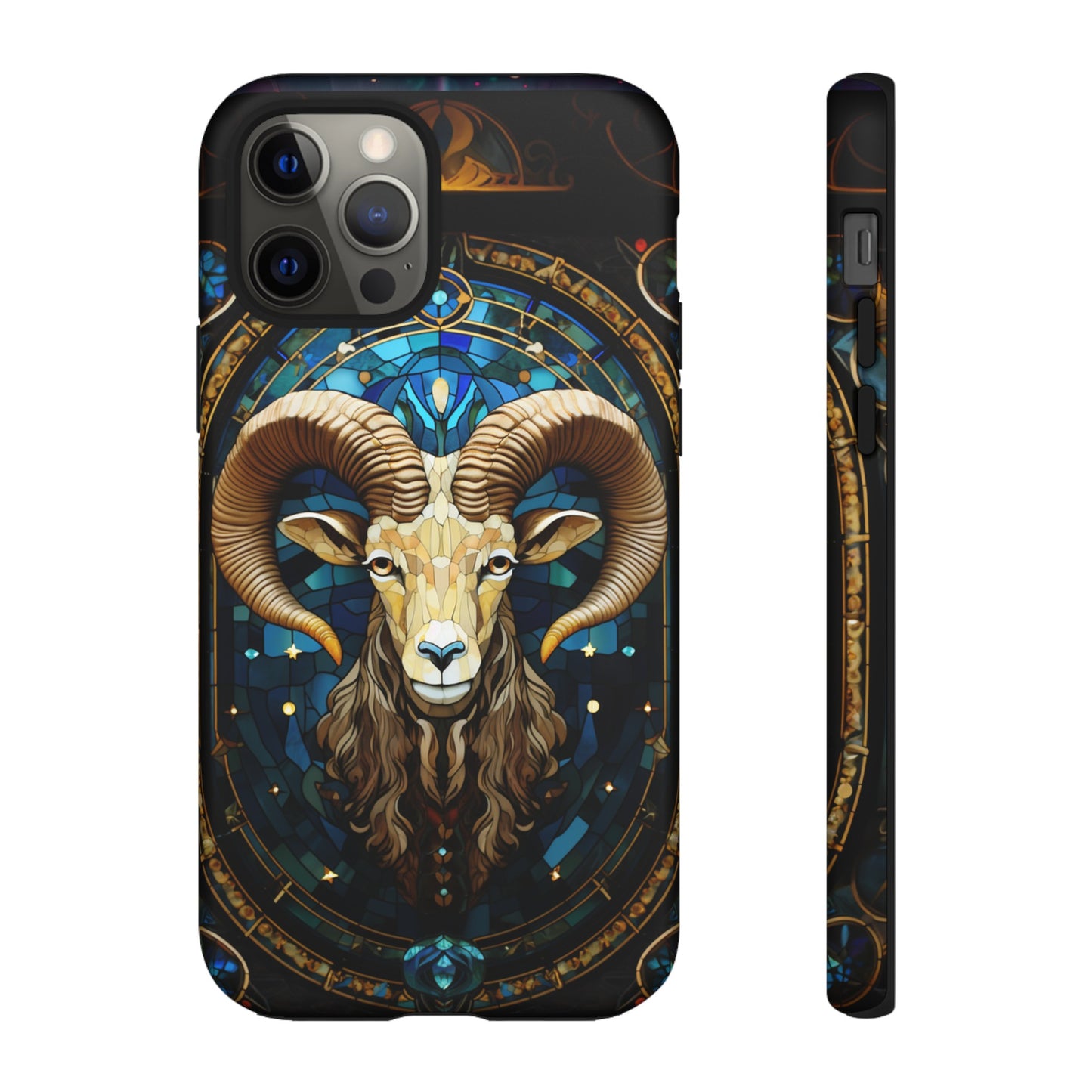 Aries Astrology Stained Glass Design Phone Case