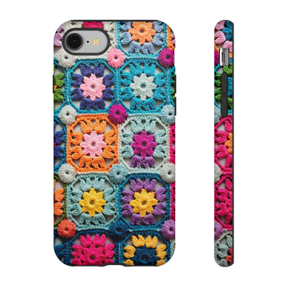 Vintage Crochet Blanket Look Phone Case