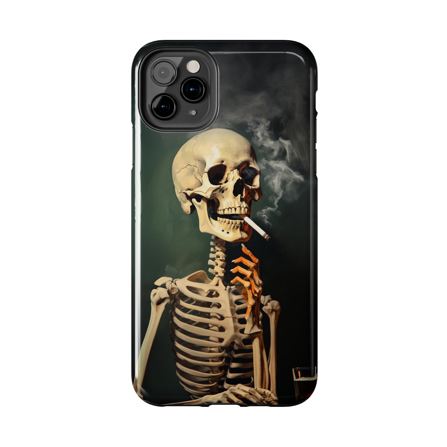 Smoking Skull iPhone Case | Edgy Style with a Mysterious Vibe for iPhone 11, 12, 13, 14, SE 2020 & Mor