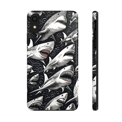 Deep Blue Mystery: Majestic Shark Design | Aquatic Adventure iPhone Case