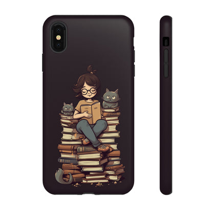 Cats and Books Phone Case