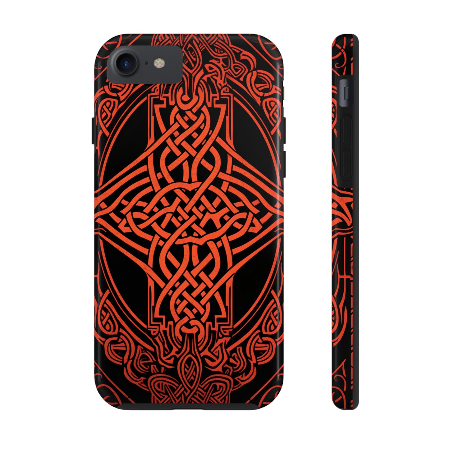 Eternal Weave iPhone Case, Red Celtic Tribal Knots | Timeless Symbolism iPhone Case for Models 11 through 14 Pro Max