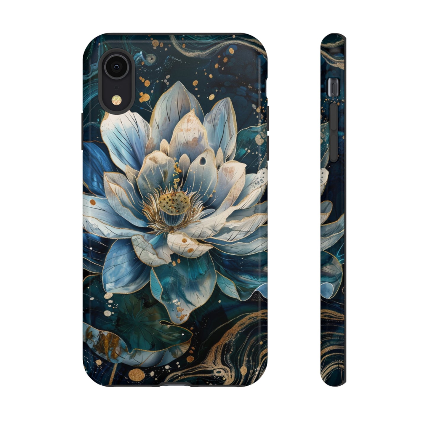 Zen Stained Glass Lotus Floral Design Phone Case