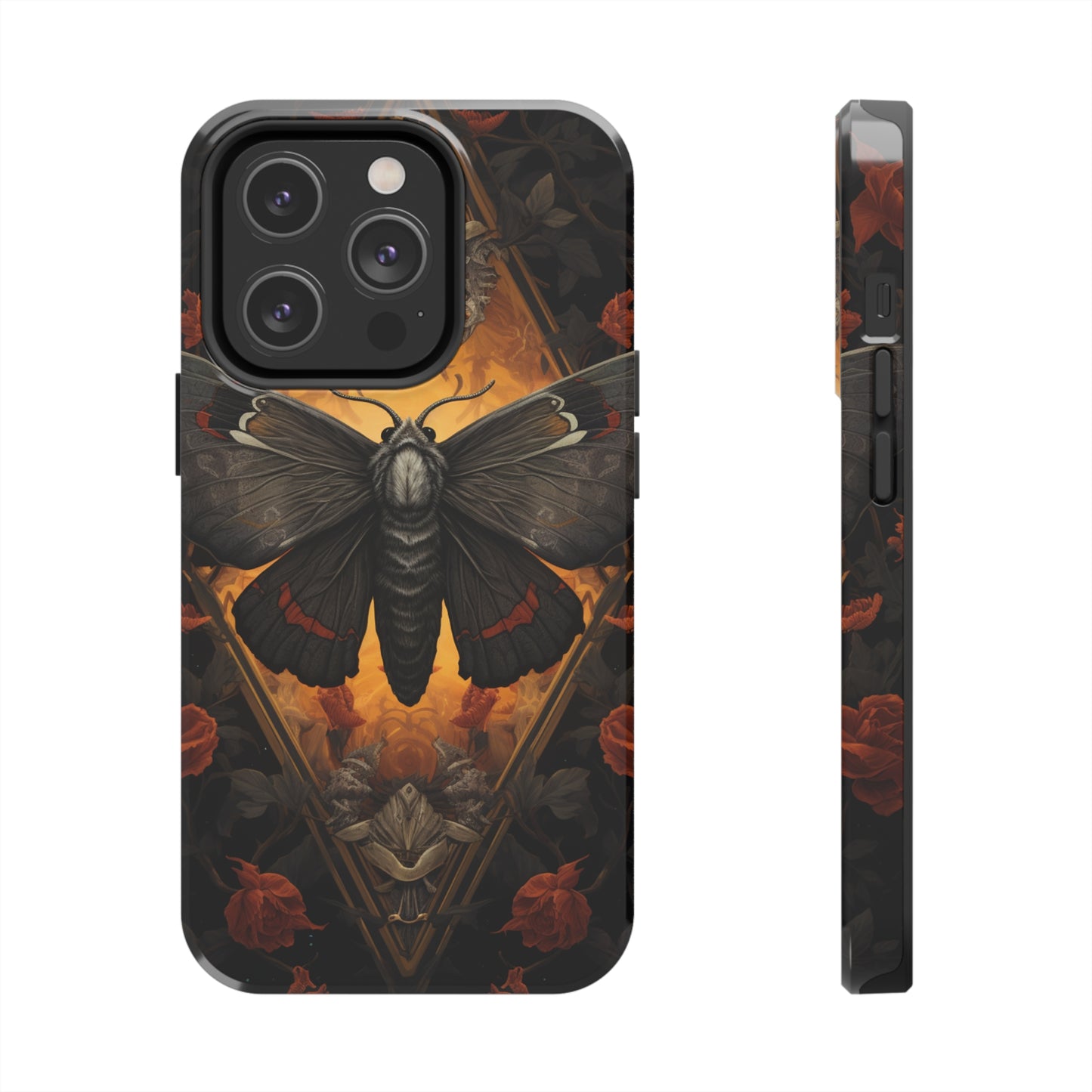 iPhone Case | Lost in Thought: Dark Academia Moth iPhone Tough Case