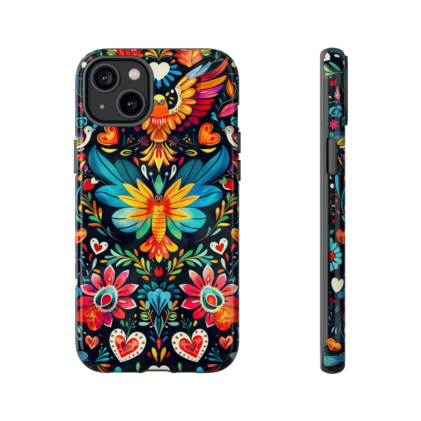 Floral Explosion Magic Hearts Phone Case