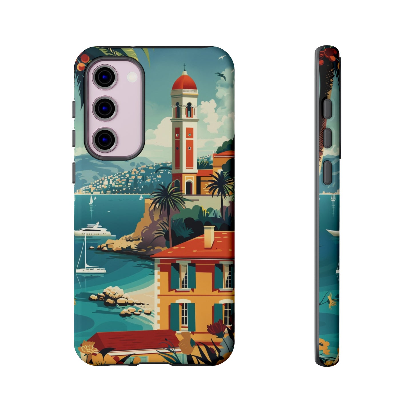 Midcentury French Riviera Landscape Painting Phone Case