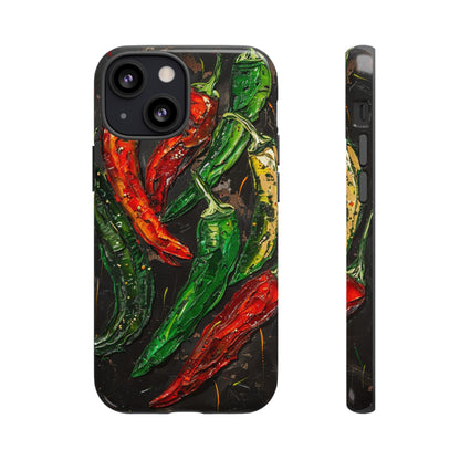 Green and Red Chili Peppers Phone Case