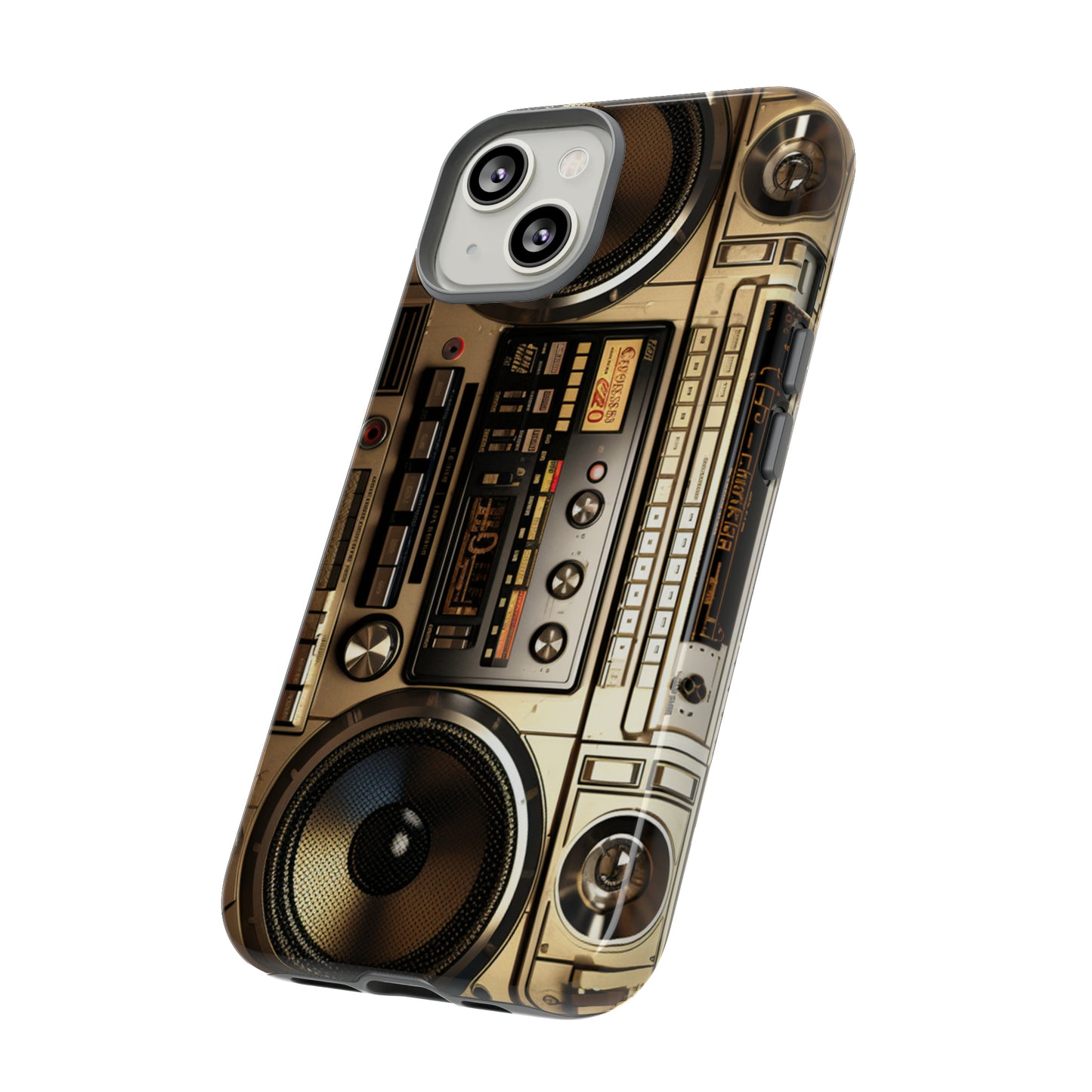 Urban Beats: Boombox Hip Hop Music Pixel Phone Case | Retro Rhythms for iPhone 15 Models