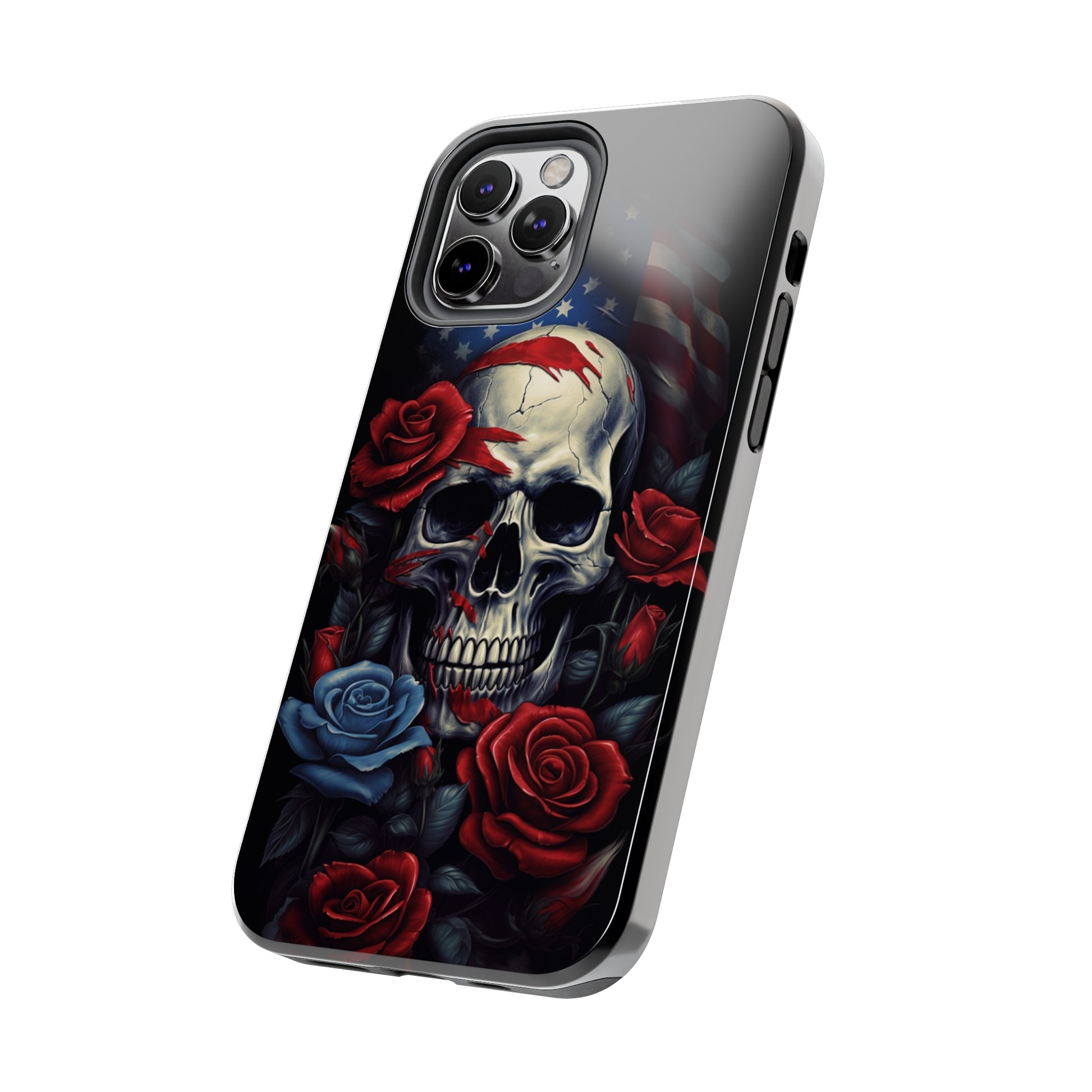 Edgy patriotic iPhone case with vibrant colors