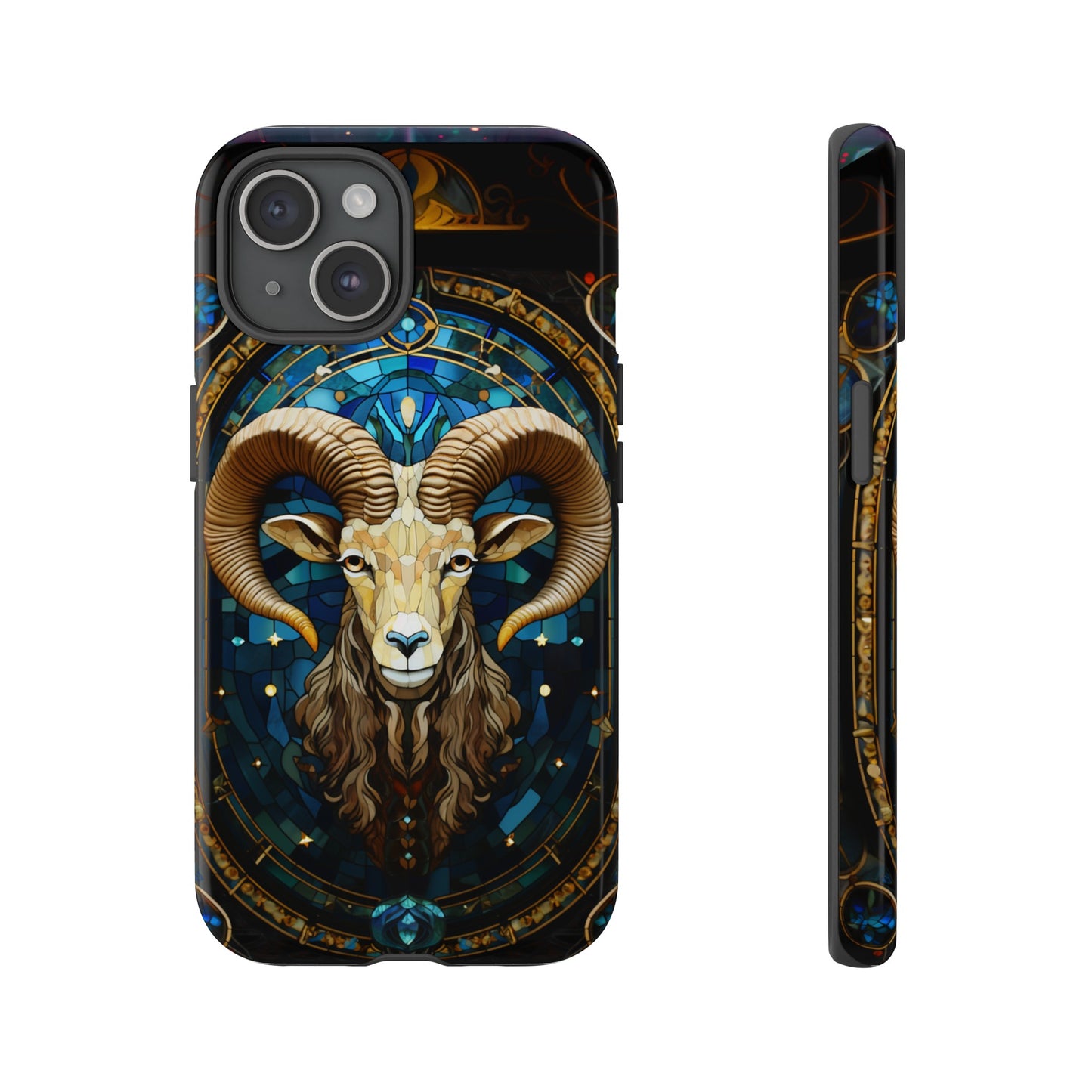 Aries Astrology Stained Glass Design Phone Case