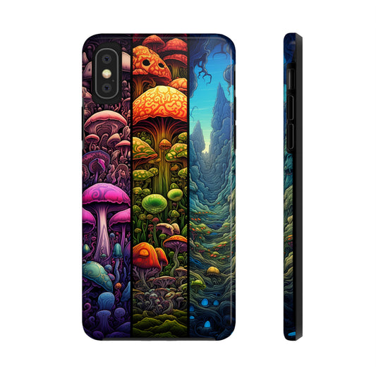 Life is just a fantasy, Mushroom, Flower Stained Glass iPhone Case | Psychedelic Natural Beauty