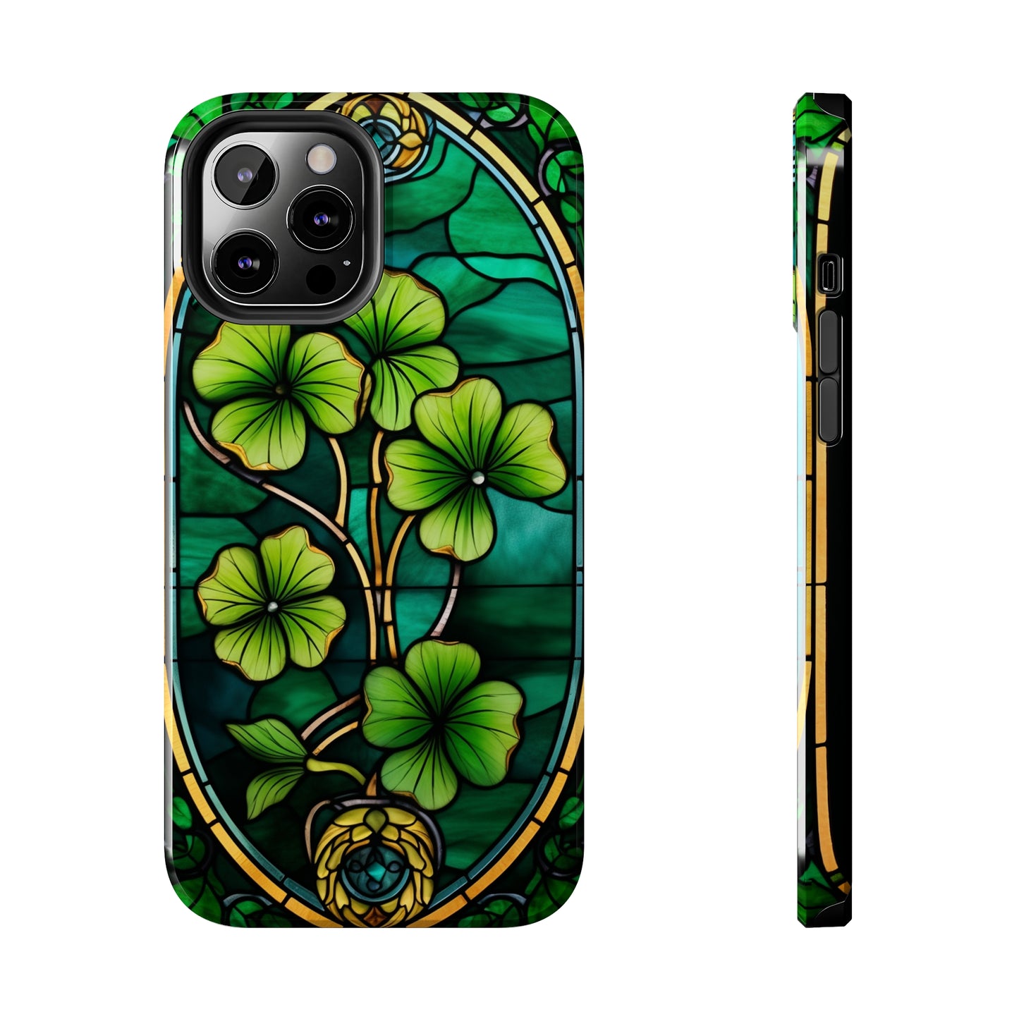 Lucky Charm: Four-Leaf Clover Phone Case | Symbol of Fortune for iPhone Models 11 through 14 Pro Max