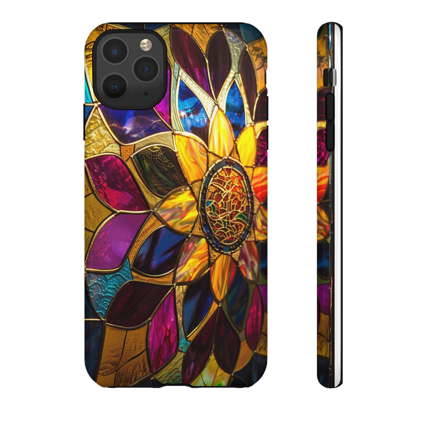 Cosmic Stained Glass Mandala Phone Case