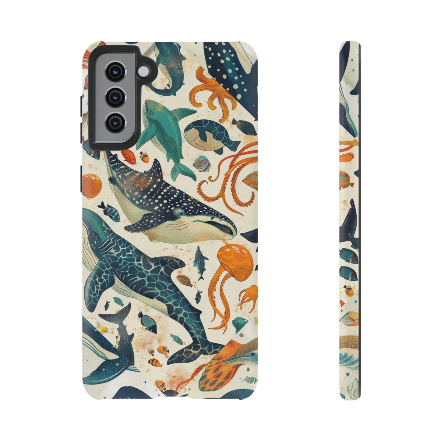 Undersea World Shark, Turtle, Manta Ray Phone Case