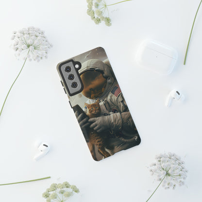 The Astronaut and the Cat Phone Case