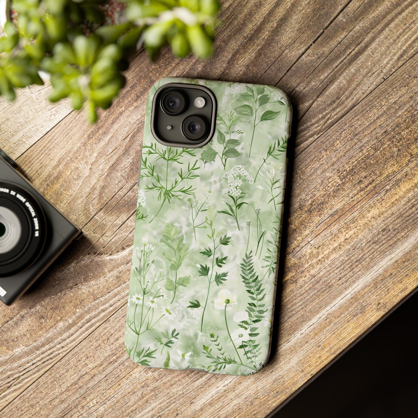 Floral Sage Green Wildflower Phone Case