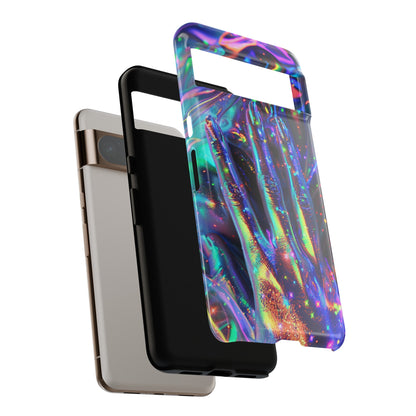 Marbled opalescent Holographic Print Phone Case