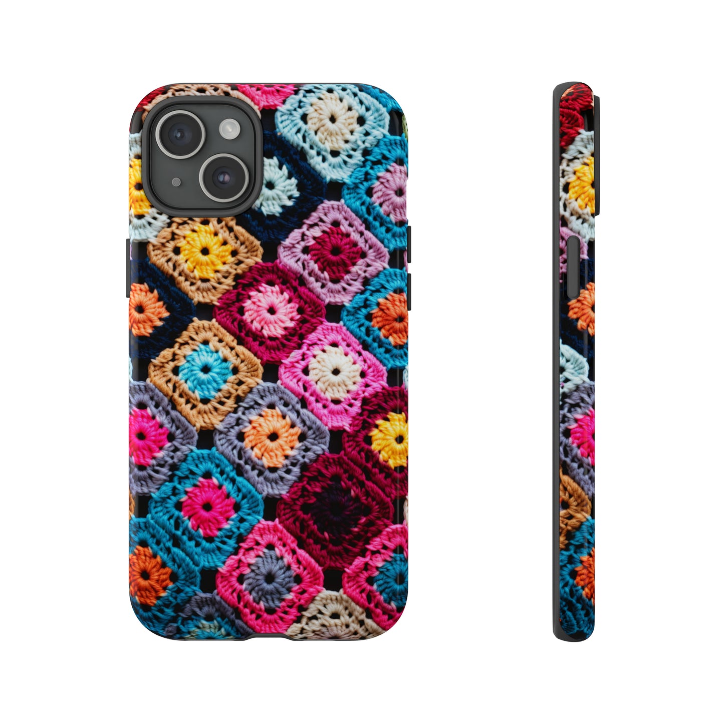 Vintage Floral Crochet Blanket Knit Look Phone Case