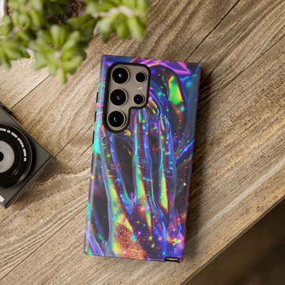 Marbled opalescent Holographic Print Phone Case