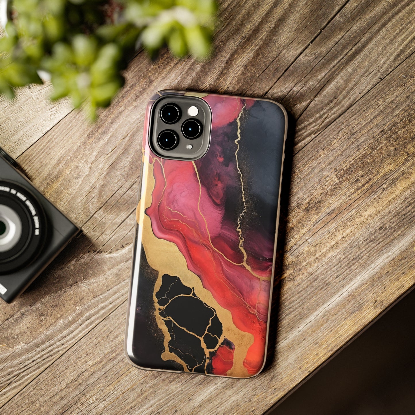 Marbled Dark Lava flow Phone Case | Embrace the Mesmerizing Multicolor Art