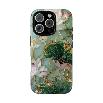 Elegant Floral Phone Case - Tough Cases with Lotus Design