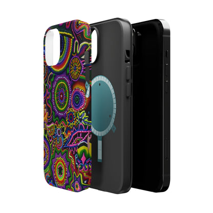 Psychedelic Peyote Button Beaded Style MagSafe Phone Cover