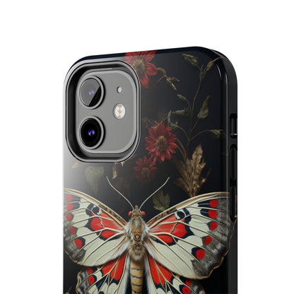 Deadhead Moth Gothic Floral Aesthetic Dark Academia iPhone Case | Embrace Mysterious Elegance