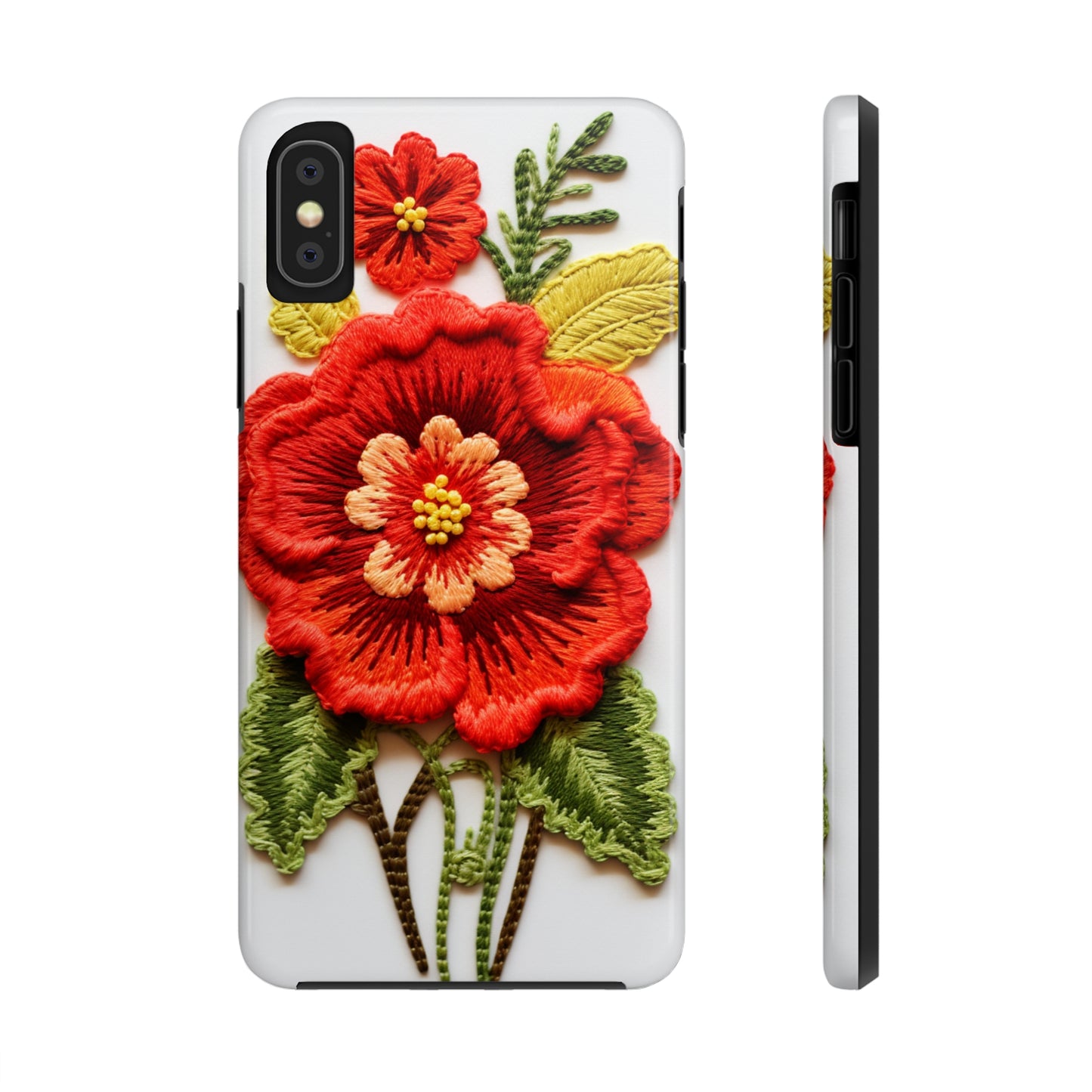 Floral Embroidery iPhone Case