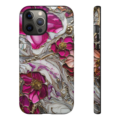 Stained Glass Magenta Floral Paisley Explosion Phone Case