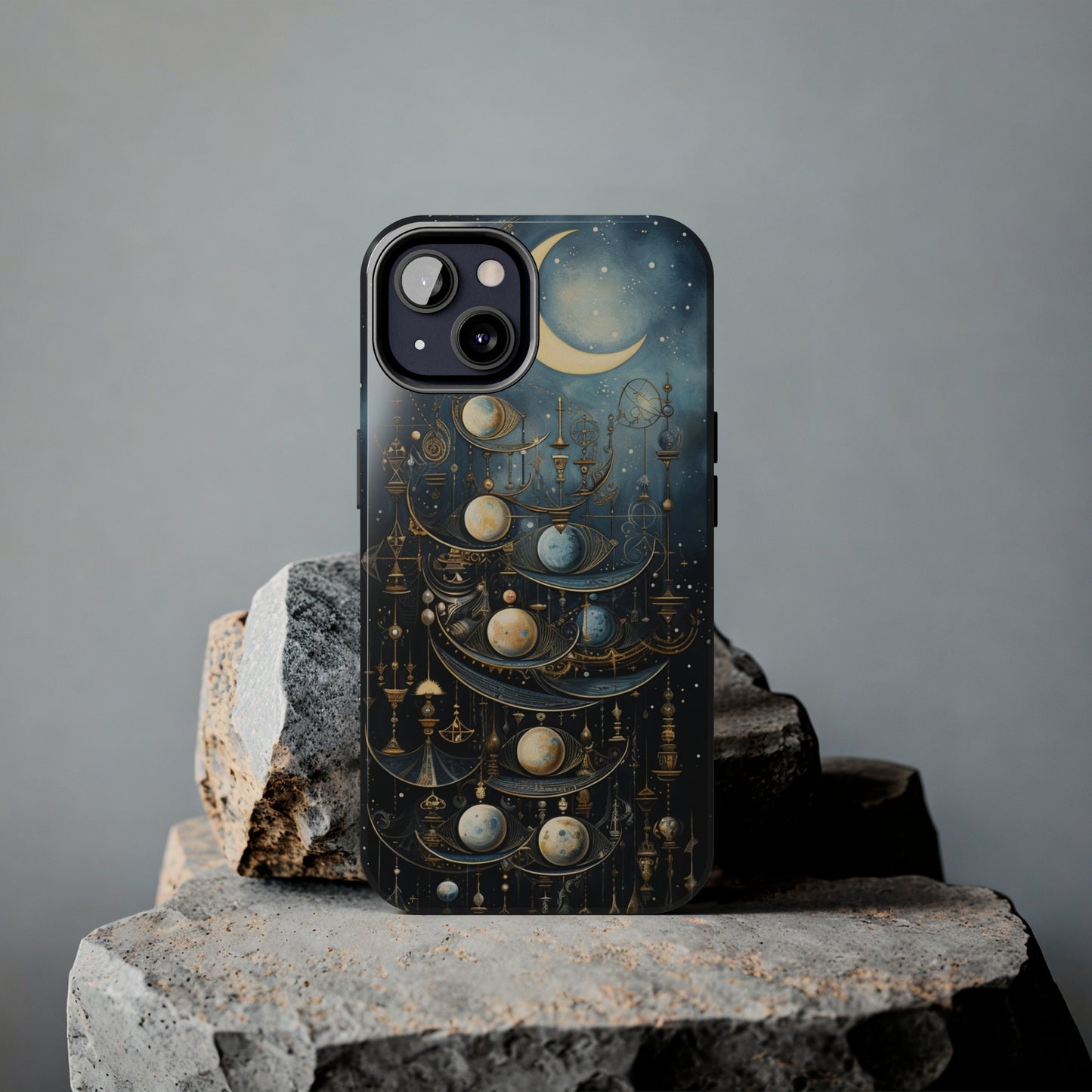 Esoteric Art Nouveau Moon Phases iPhone Case | Embrace the Mystical Beauty of Lunar Transitions