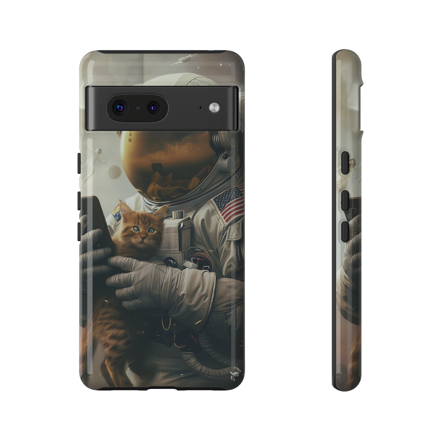 The Astronaut and the Cat Phone Case