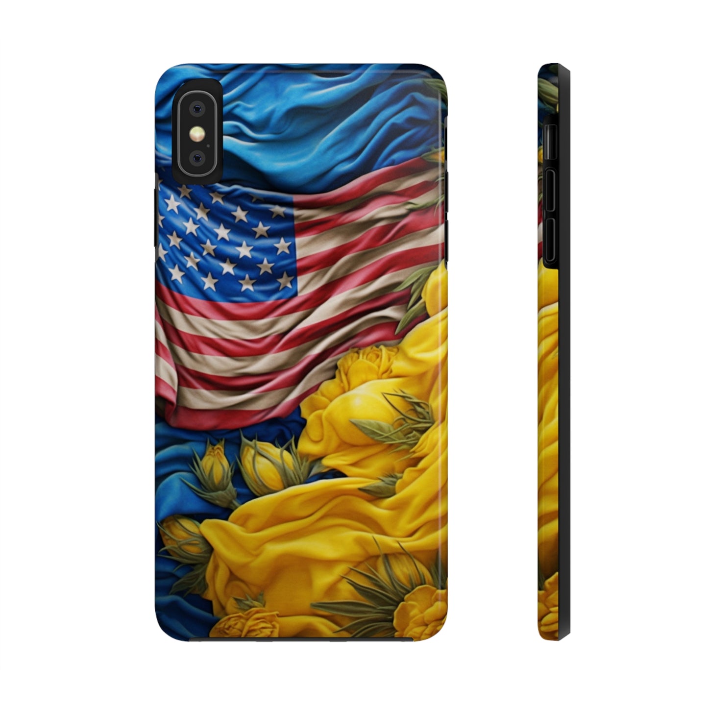 Support Ukraine Flag Phone Case | Show Your Ukrainian USA Patriotic Spirit with a Tough iPhone Case