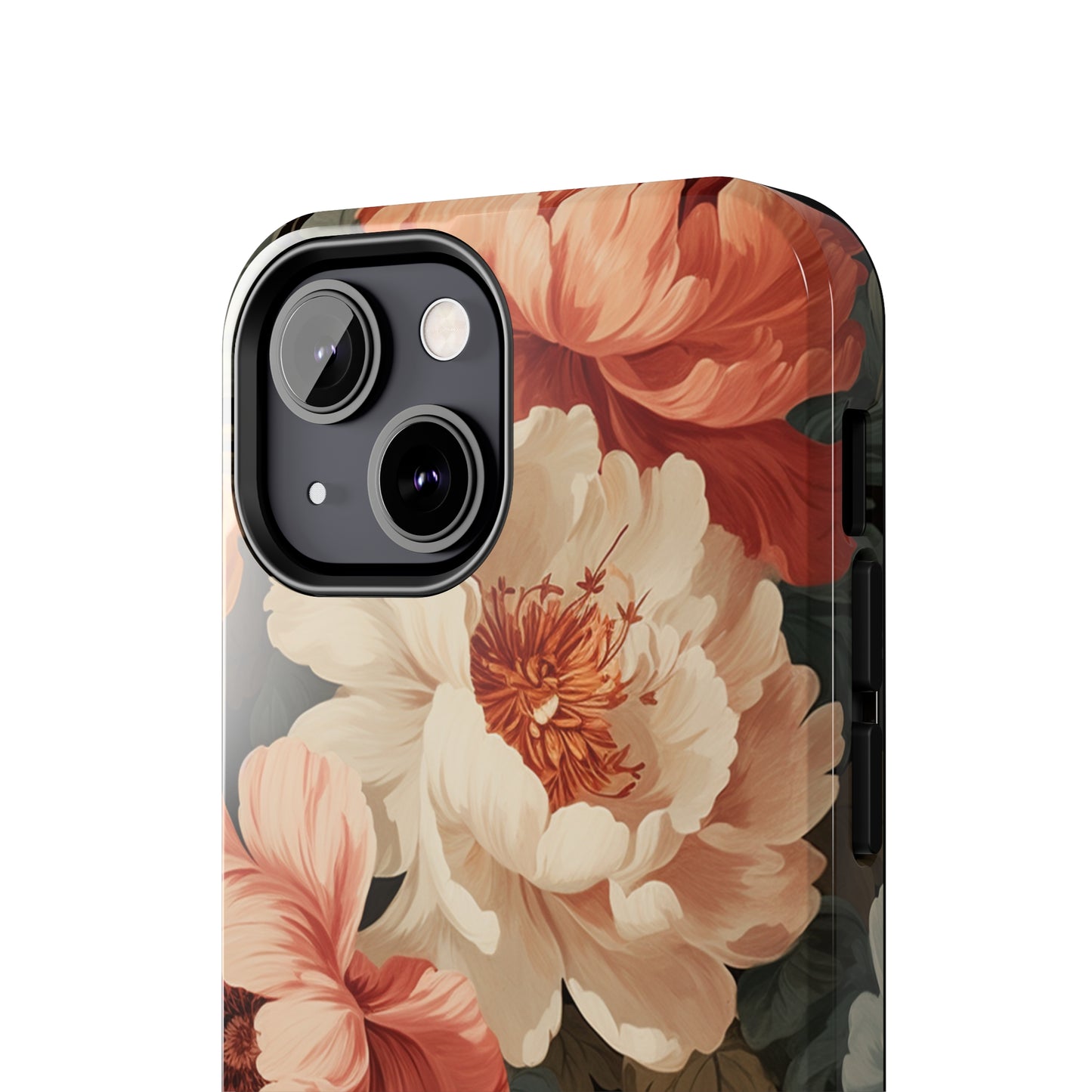 Vintage Floral Aesthetic Phone Tough Case Antique Print for iPhone 14 11 Pro 12 13 XR XS X 7+ 8 Boho Nature Flowers Cottage Core