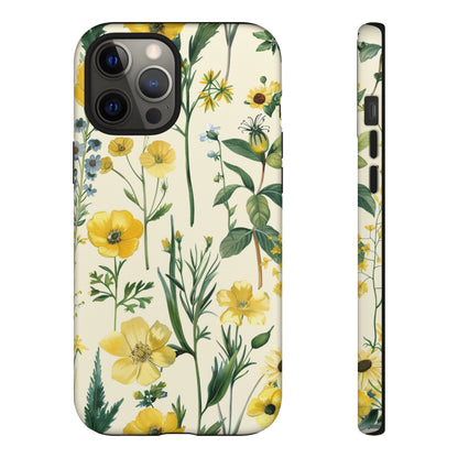 Floral Sage Yellow Wildflower Phone Case