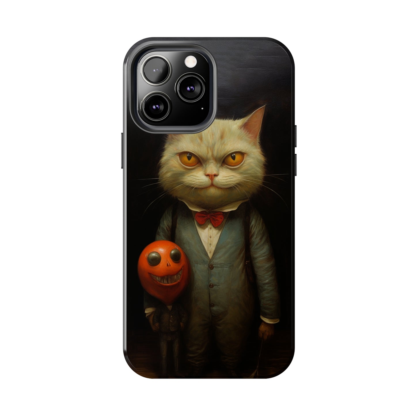 Creepy Spooky Halloween Cat iPhone Case | Dark Academia, Goth