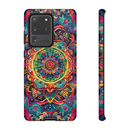 Cosmic Stained Glass Mandala Phone Case