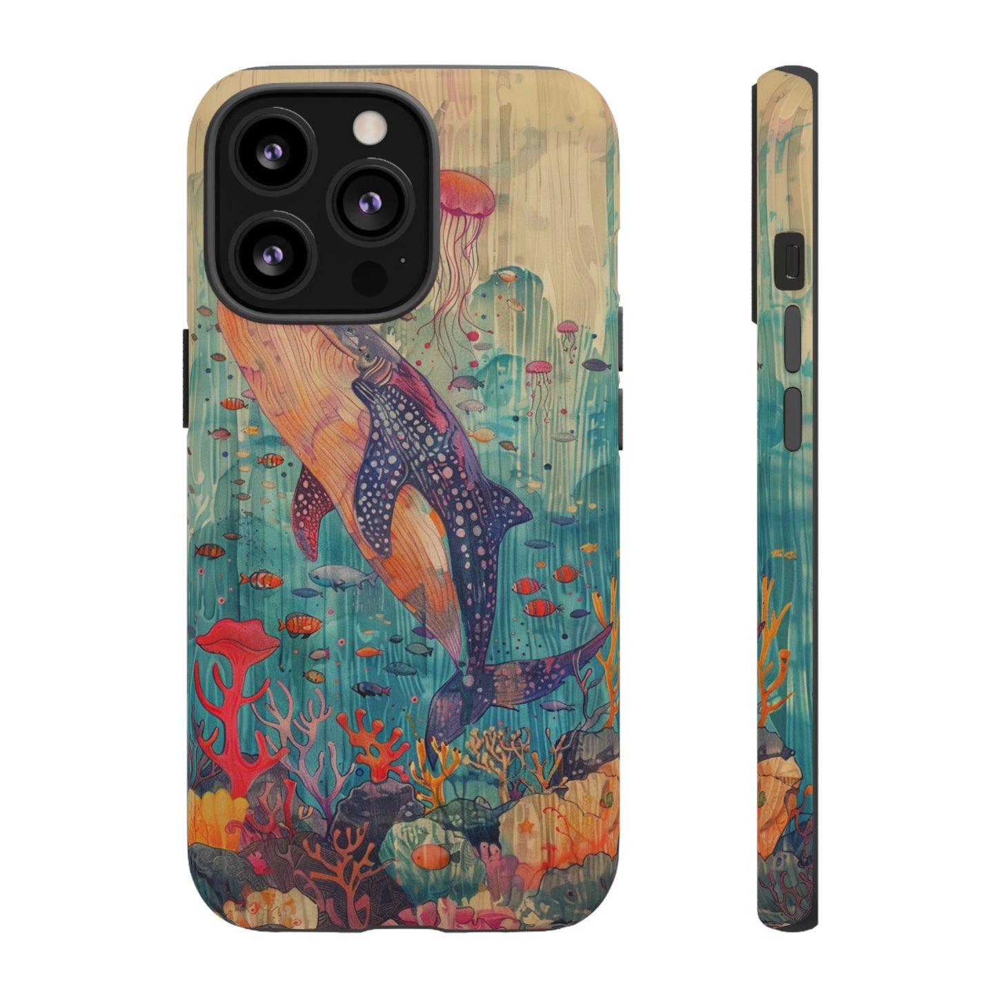 Whale Shark, Turtle, Manta Ray Phone Case