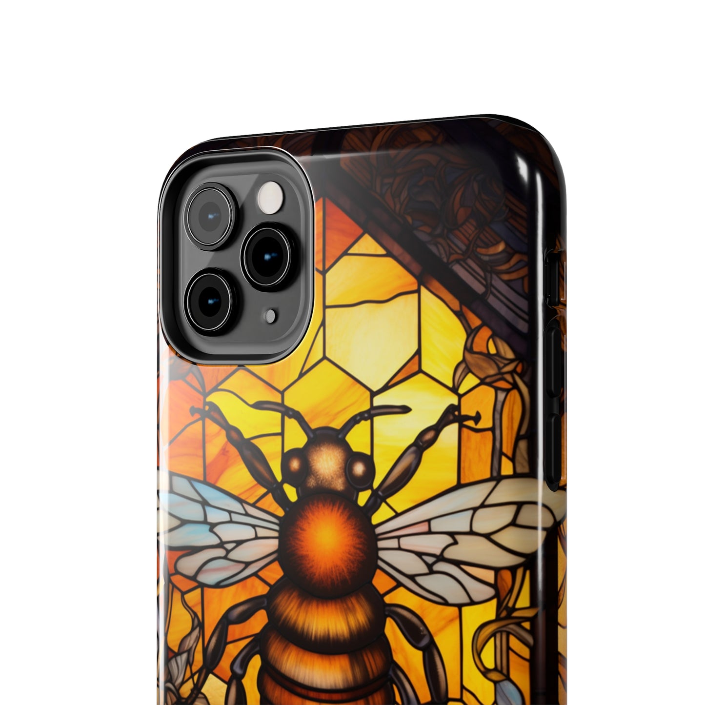 Stained glass Honey Bee iPhone Case | Embrace the Sweetness of Nature's Workers