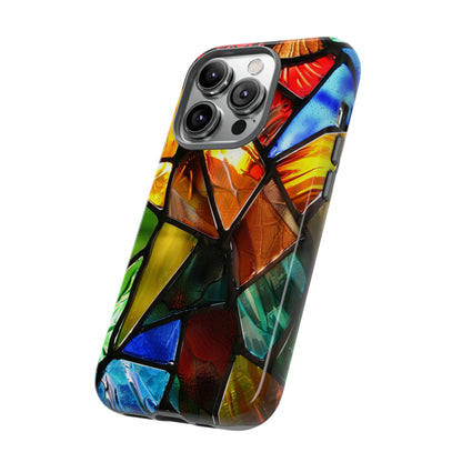 Color Explosion Abstract Stained Glass Phone Case