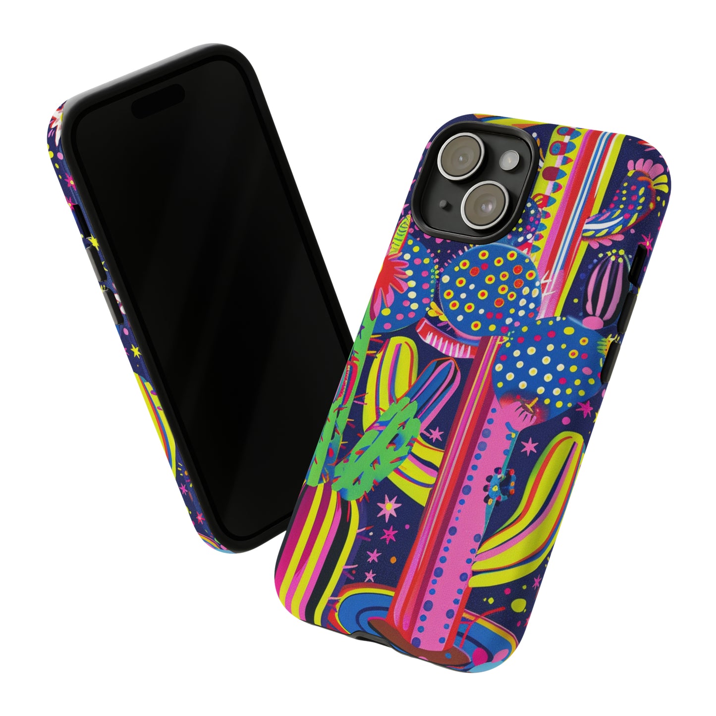 Retro 1960s Psychedelic Cactus Flowers Phone Case