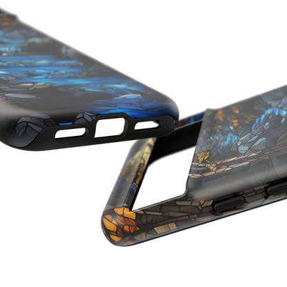 Stained Glass Stone Bridge and River Art Phone Case