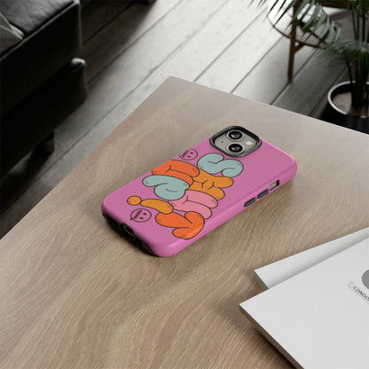 Shut Up Phone Case | Warm Retro Psychedelic Colors | For iPhone, Pixel, Samsung