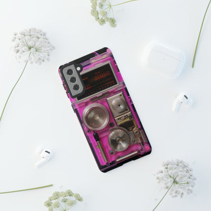 Cyberpunk Techno Gadget Walkman: Retro-Futuristic Premium Tough Phone Case | Iconic Style for iPhone, Samsung Galaxy, and Google Pixel