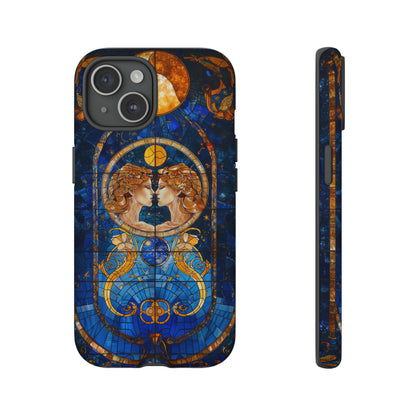 Gemini Astrology Stained Glass Phone Case