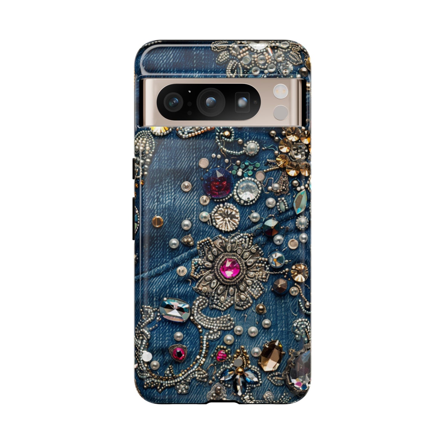 Blue Jean Queen Rhinestone Bling Phone Case