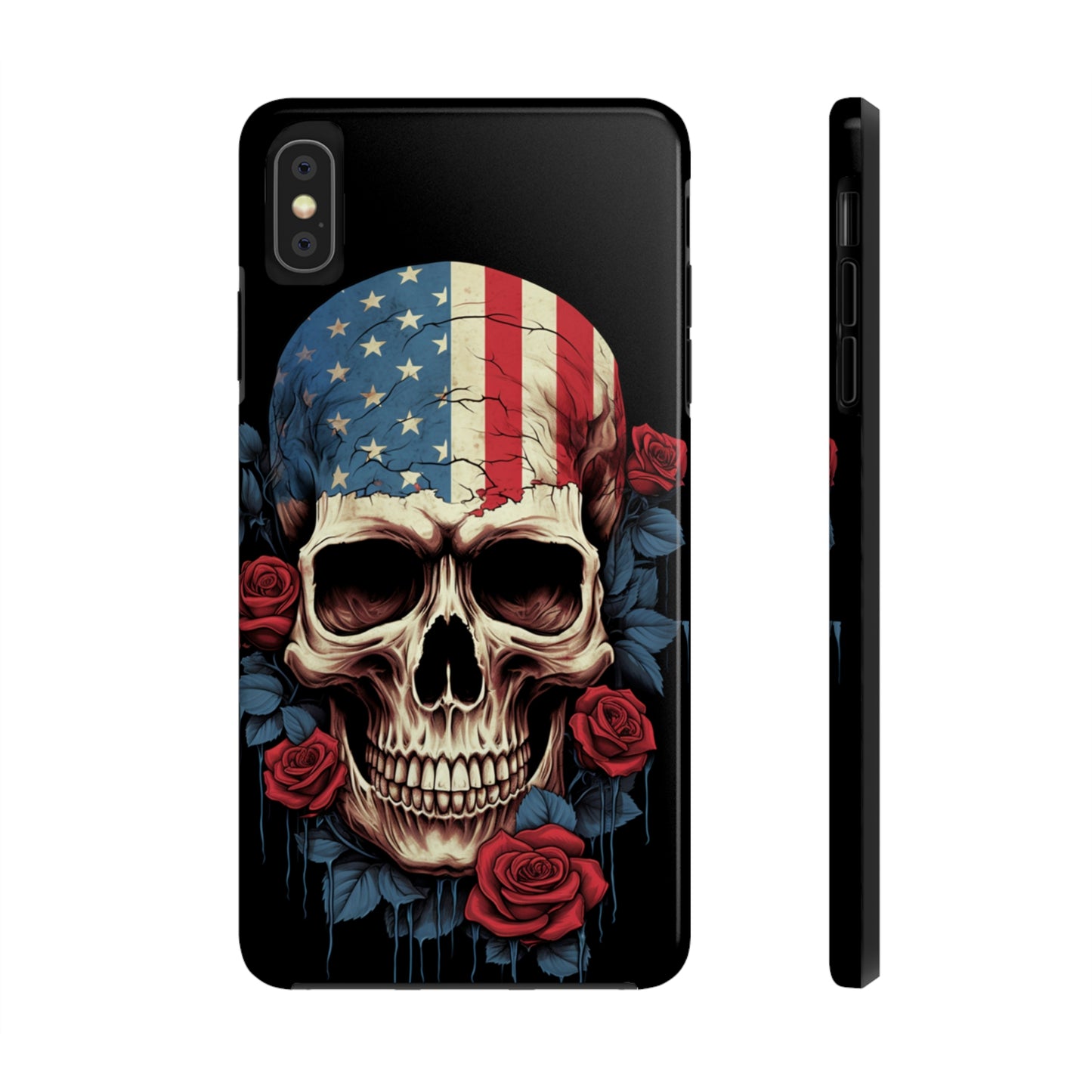 American Pride with an Edgy Spin: Skull USA Flag iPhone Case – Modern Protection Meets Patriotic Design