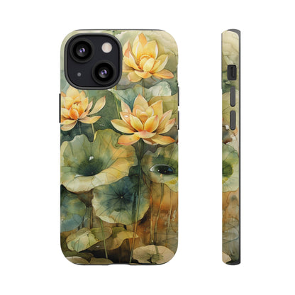 Zen Lotus Watercolor Painting iPhone 15 Case