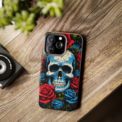 Skull and Roses iPhone Case | Edgy Elegance and Timeless Beauty