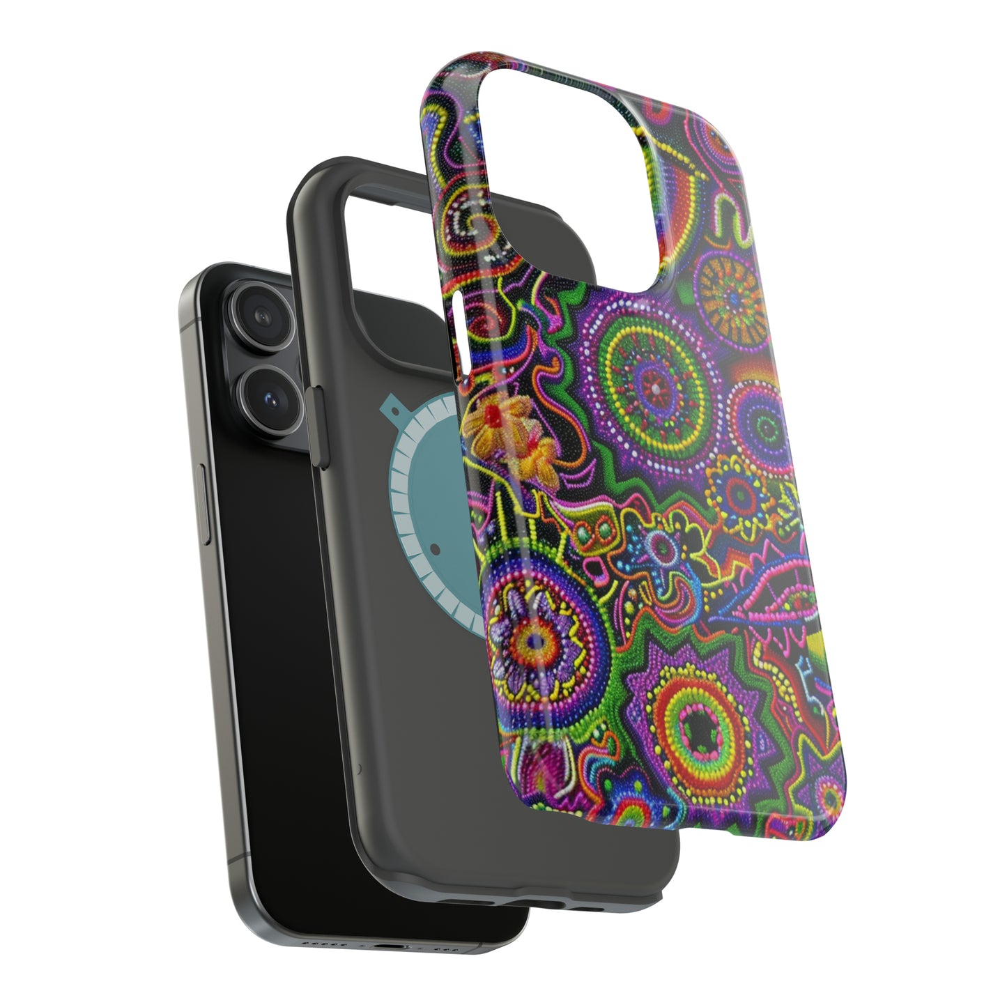 Psychedelic Peyote Button Beaded Style MagSafe Phone Cover